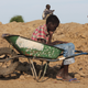 Absorbed in his world, a boy at the refugee camp in Bentiu. Many children suffer from trauma.